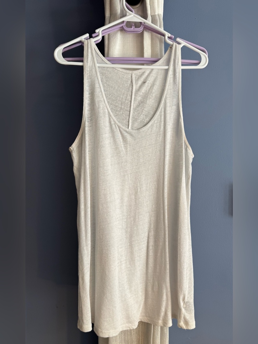 Mossimo Supply Co. Cream Racerback Tank Top